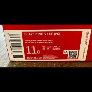 Nike blazer mid 77 LX white (kids 11)